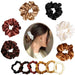 12 Pcs Satin Hair scrunchies, Colorful Silk Scrunchies Elastic Hair Tie Hair Band for Women Girls Teens Thick Thin Curly Hair - Safqqa Egypt