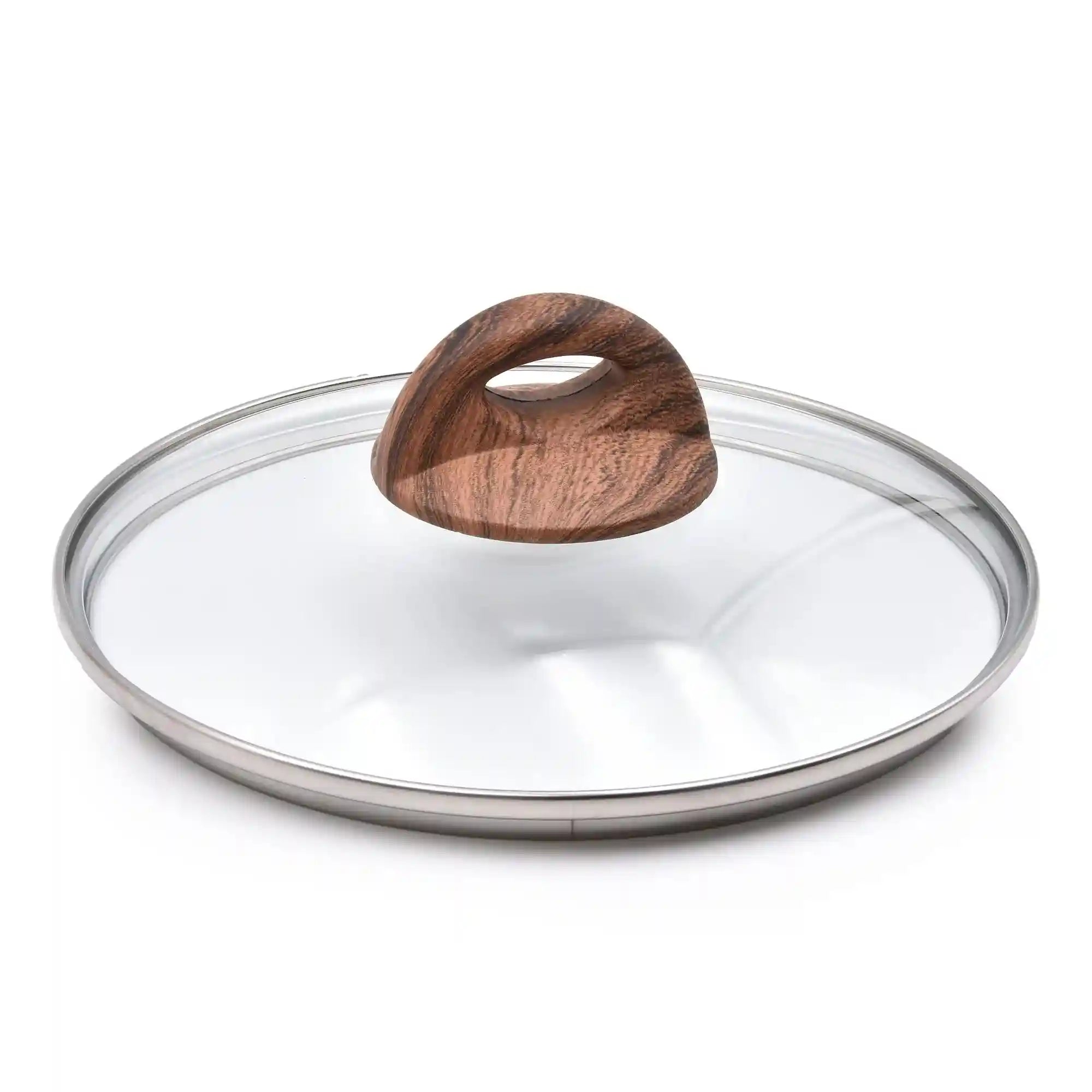 Celar Aluminium Casserole with Bakelite Soft Touch Fitting Wooden Handle, 22 cm Diameter, Green, Made In Portugal