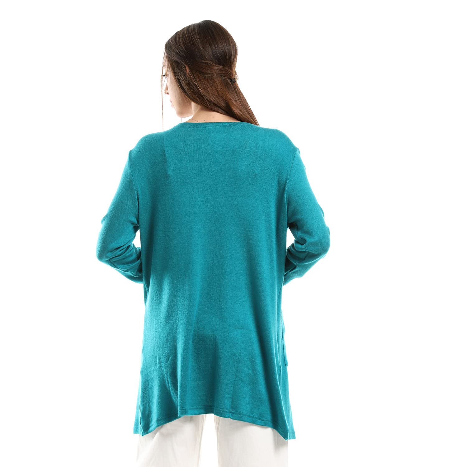 Jamila Women Short Cardigan Sweater with Side Pockets