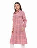 Andora Plaid Side Pockets Long Sleeves Shirts for Women - Safqqa Egypt