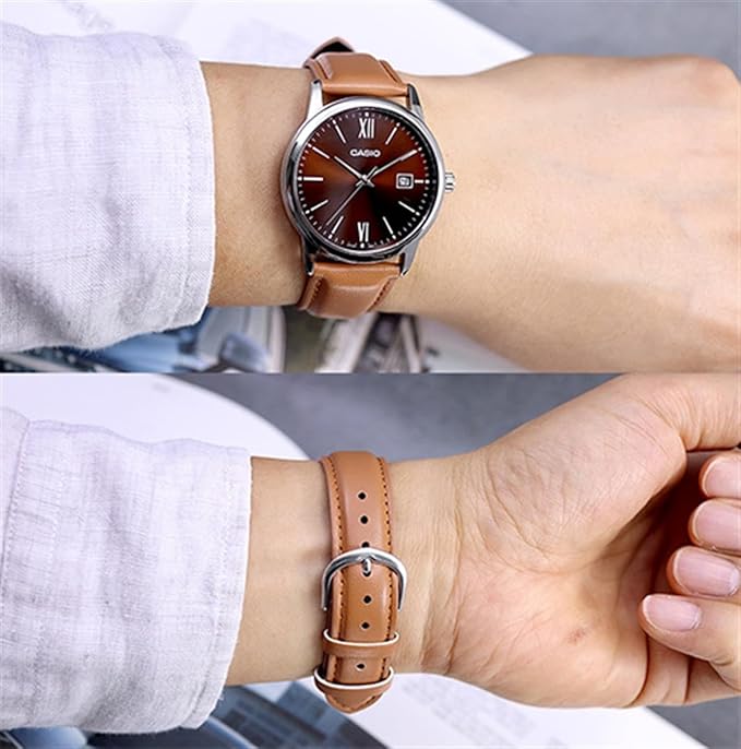 Casio Men's Watch Brown Dial Brown Band Analog Classic Design