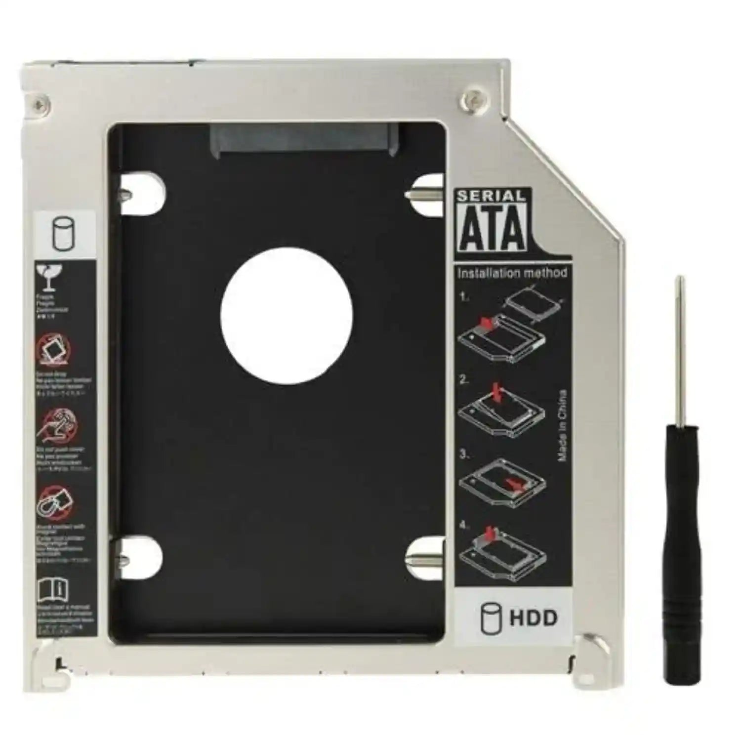 Generic 2.5 inch SATA HDD Enclosure, Black Plastic, 12.7MM Thickness - Safqqa Egypt