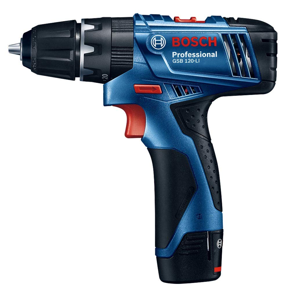 مثقاب صدمات لاسلكي BOSCH GSB 120-LI – احترافي ببطارية ليثيوم أيون