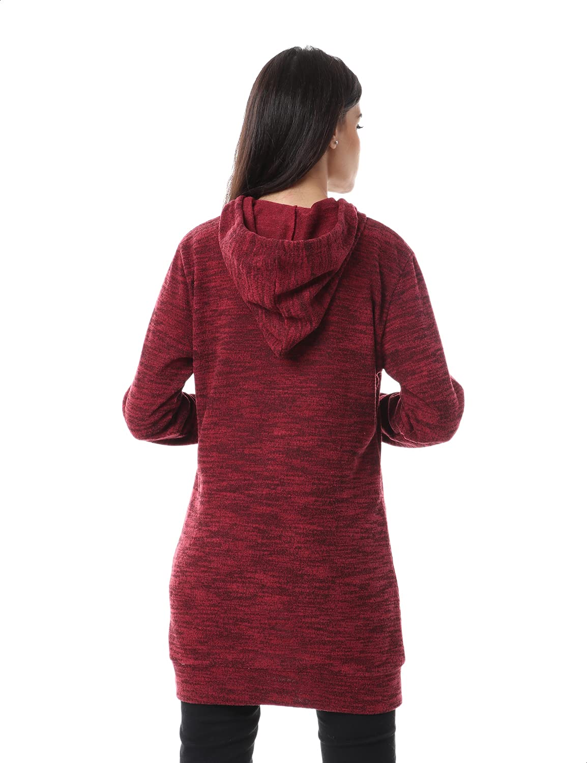 JAMILA Kangaroo Pockets Drawstring Hoodie For Women,Ideal for casual wear, layering, or lounging..