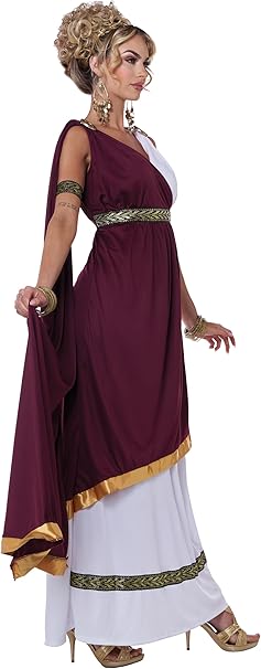 California Costumes Women’s Roman Empress Costume Adult White/Burgundy – Safqqa Egypt