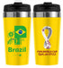 استمتع بمشروباتك المفضلة أثناء التنقل مع كوب الفولاذ المقاوم للصدأ بعزل حراري FIFA World Cup قطر 2022 – البرازيل (450مل). مصنوع من فولاذ مقاوم للصدأ عالي الجودة،