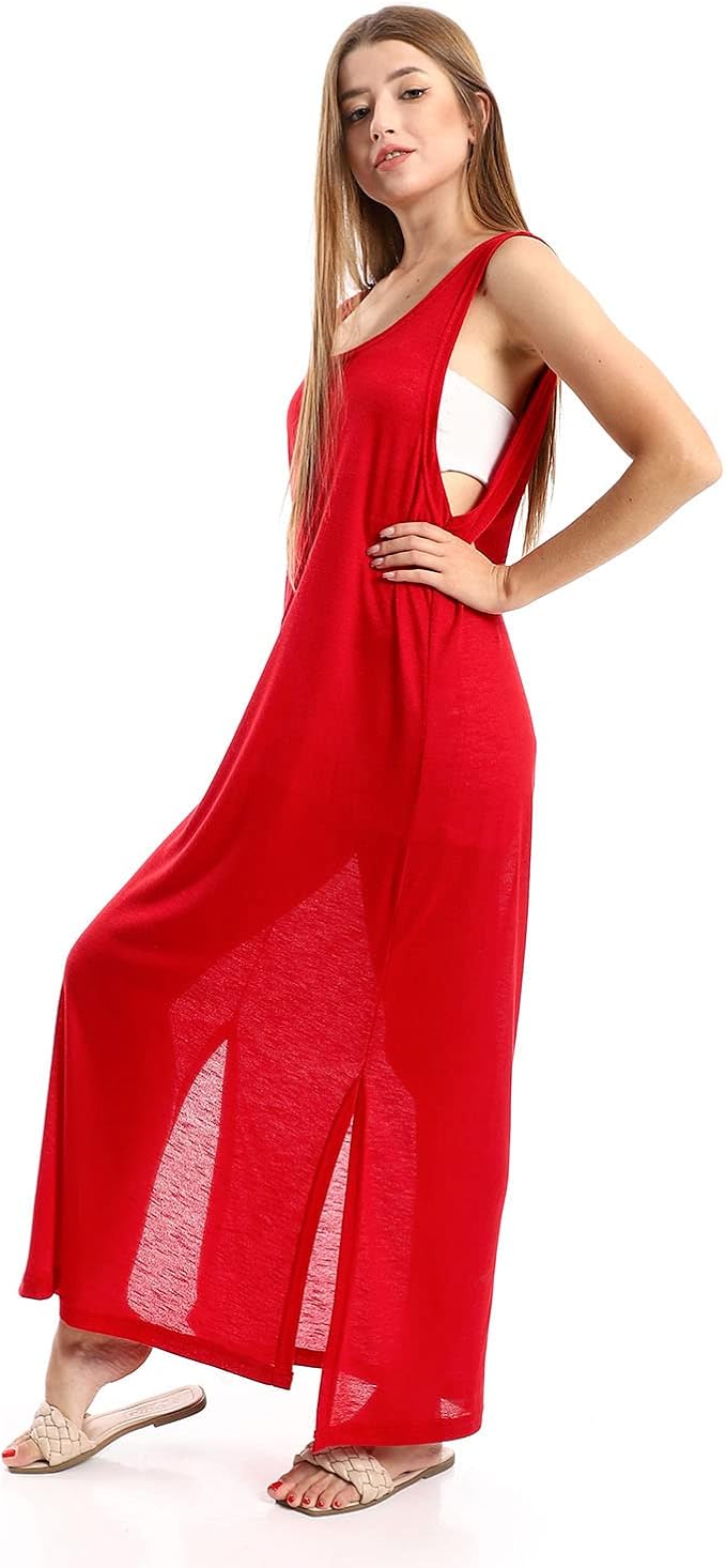 JAMILA Women Round Collar Cover UP With Side Slits OUTERWEAR