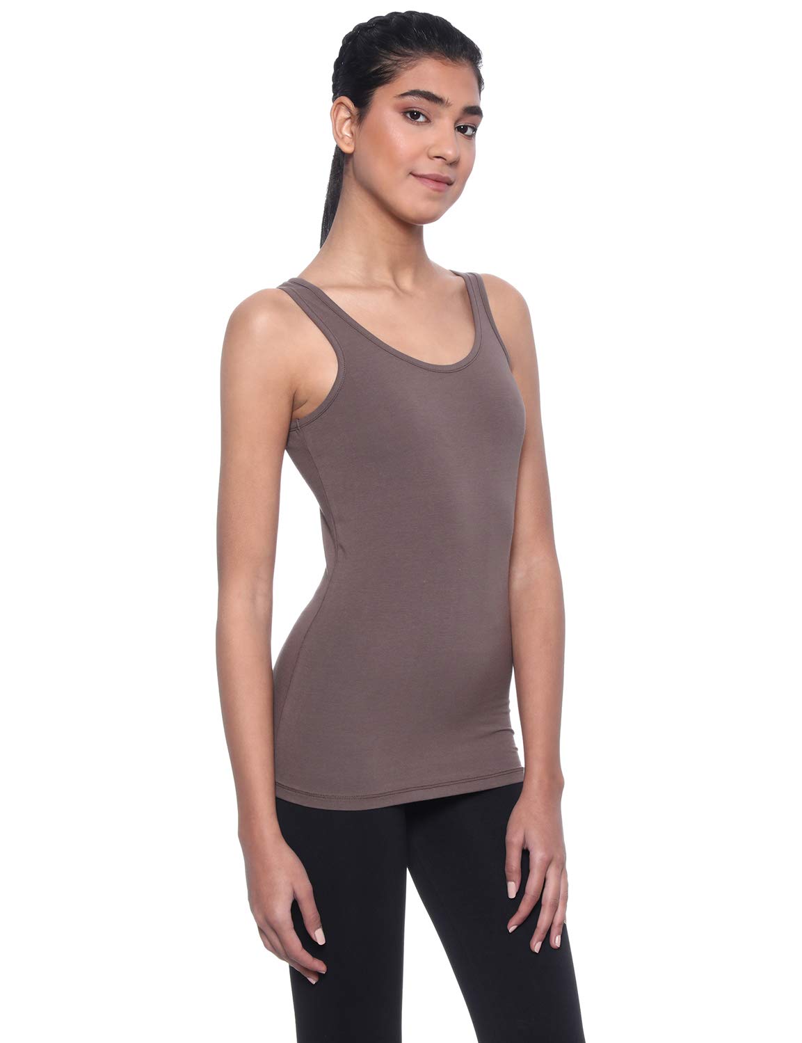 Dice womens Round Neck Solid Tank Top