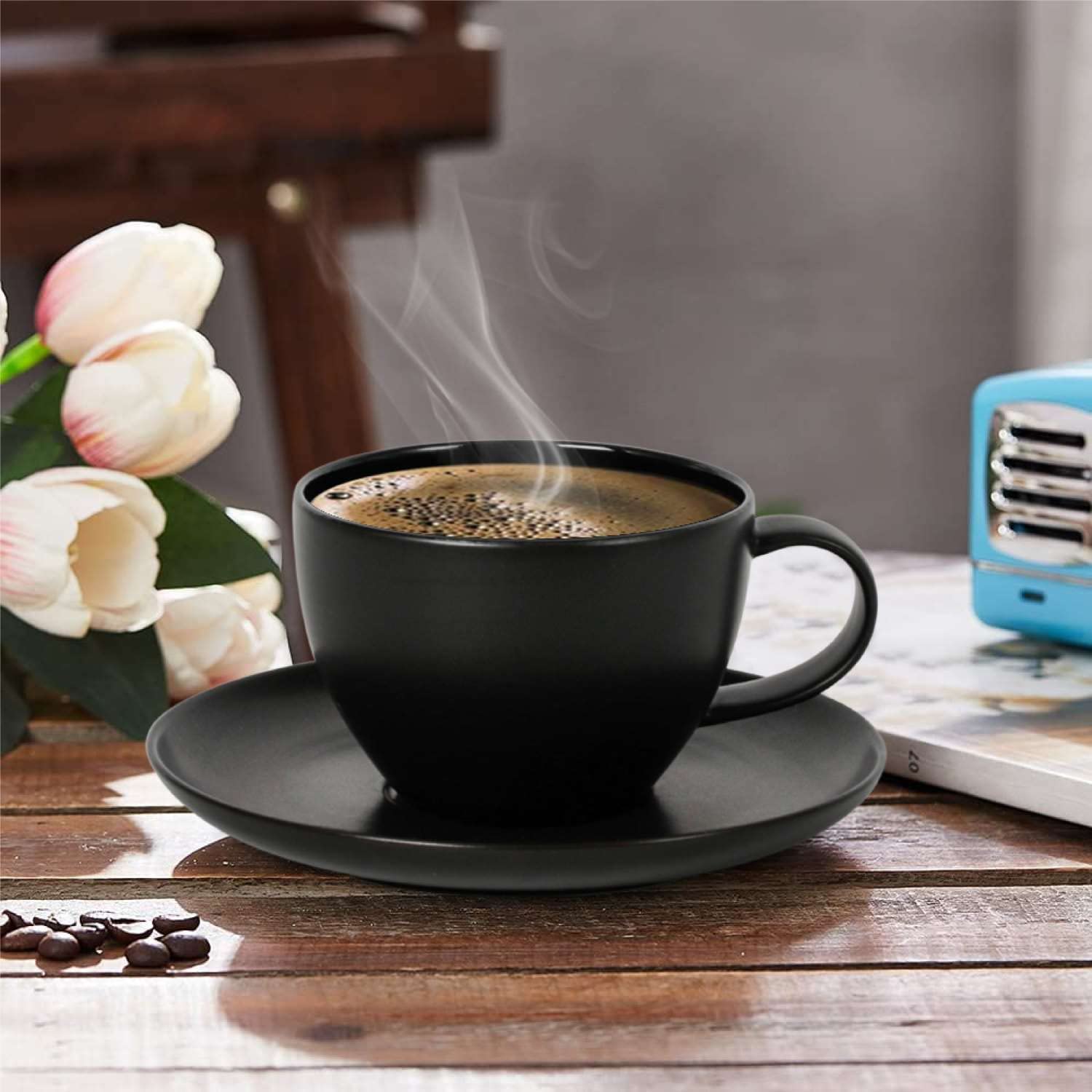 BARALEE BLACK SAND COUPE SAUCER 15 CM (5 7/8
