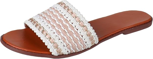 SWAY Women Slippers White Casual Comfort Slip-On Slippers – Safqqa Egypt
