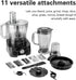 Hamilton Beach Food Processor 1000W, 3.5L bowl and 11 attachments - blender, citrus juicer, grinder mill, chopper and more to knead dough, emulsify, french fry slice and grate, FP1012-ME (Minor Scratsh)