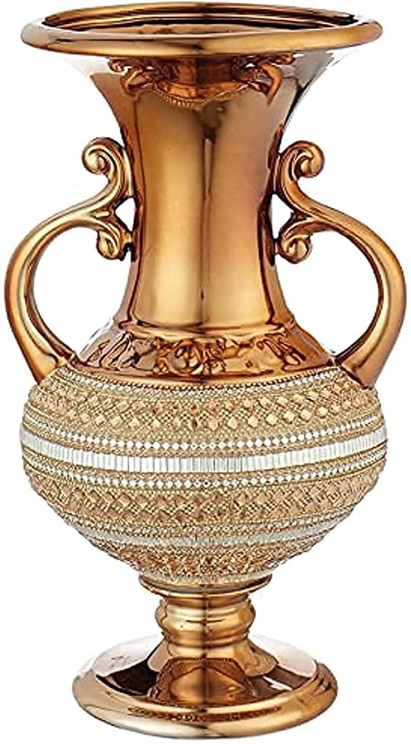 HSG Decorative Vase with Crystals - Gold