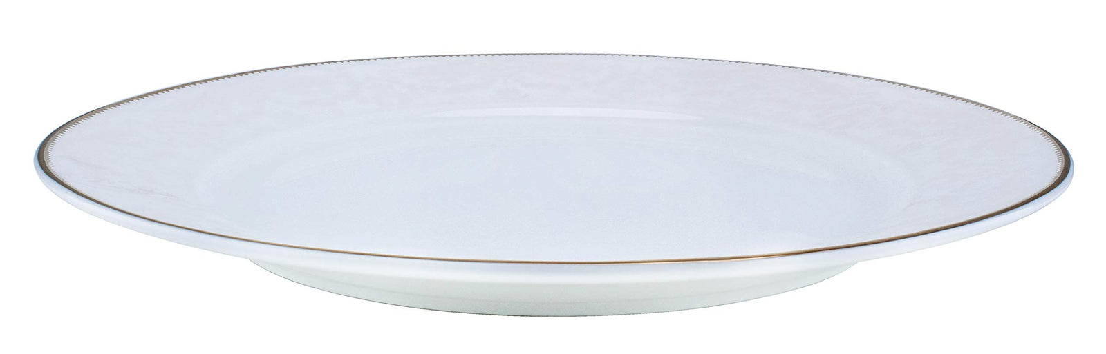 Sahara Porcelain Dinner Plate with Gold Rim – 27 cm, Shallow Design