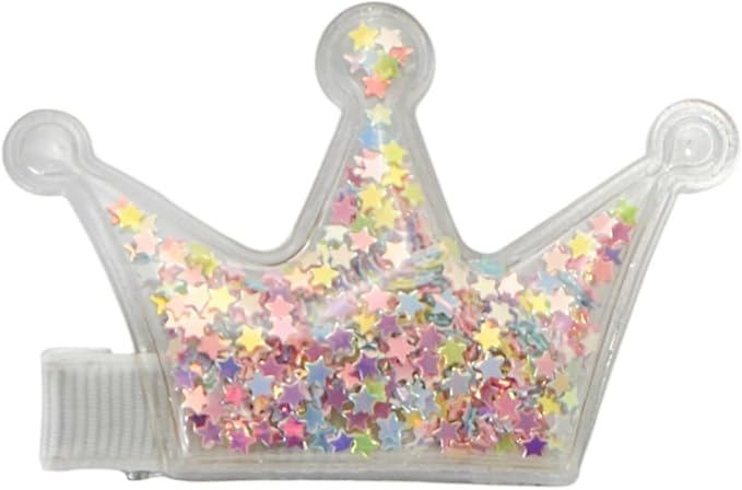 مشابك شعر للبنات على شكل تاج من ماركة Mix&Max عدد 2 قطعة متعددة الألوان