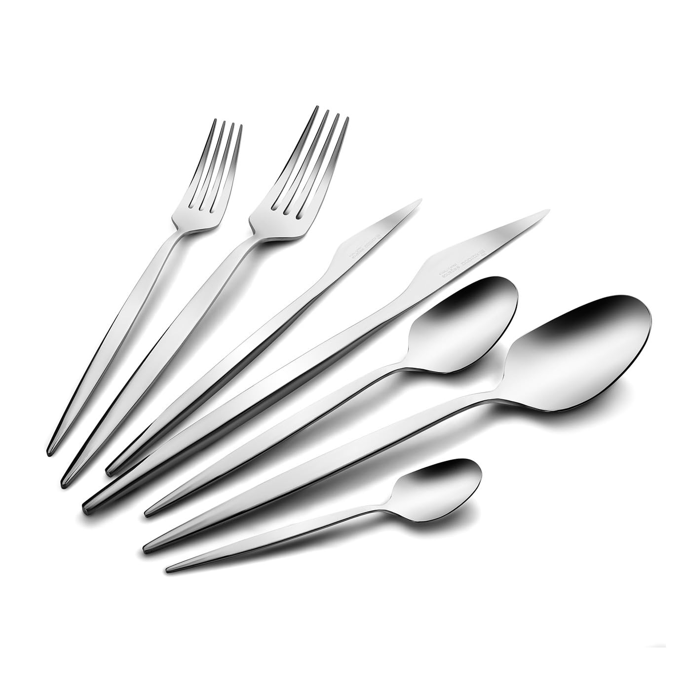 Karaca 316 Stainless Steel 84-Piece Cutlery Set, Silver Flatware Collection