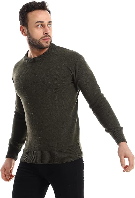 Andora mens Regular Fit Round Neck Basic Pullover Sweater