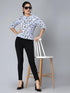KRAVE Women’s Blouse Casual Elegant Blue
