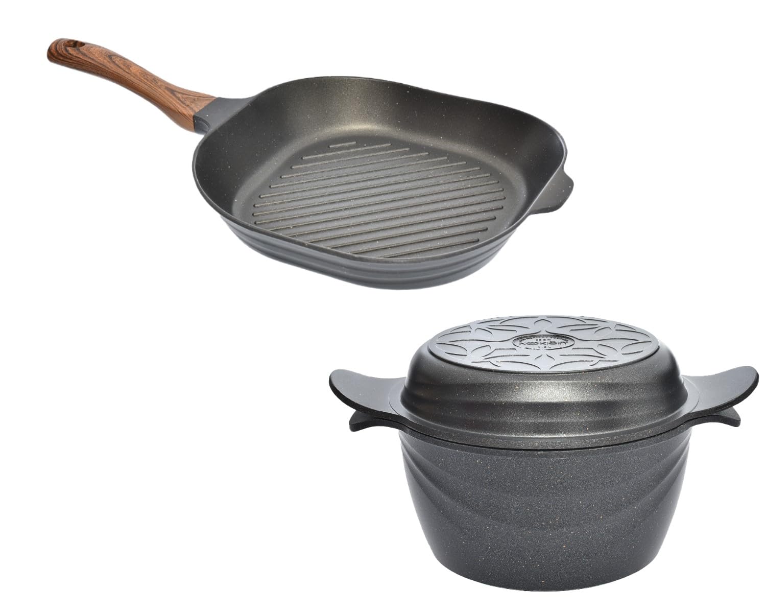 طقم حلل نيوكلاين 4 قطع + جريل للطهي العملي