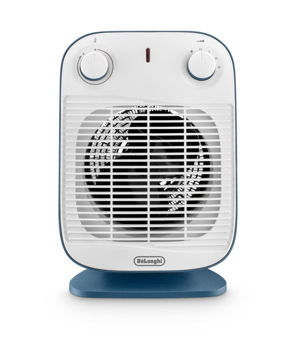 De'Longhi HFS50B20.AV Vertical Edge Fan Heater Avio Blue/White with 3 power settings 2000 W