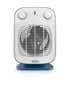 De'Longhi HFS50B20.AV Vertical Edge Fan Heater Avio Blue/White with 3 power settings 2000 W