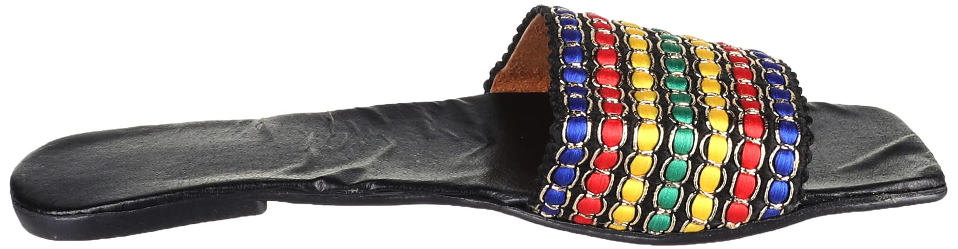 OX Faux Leather Multicolor Slides OX0011 For women