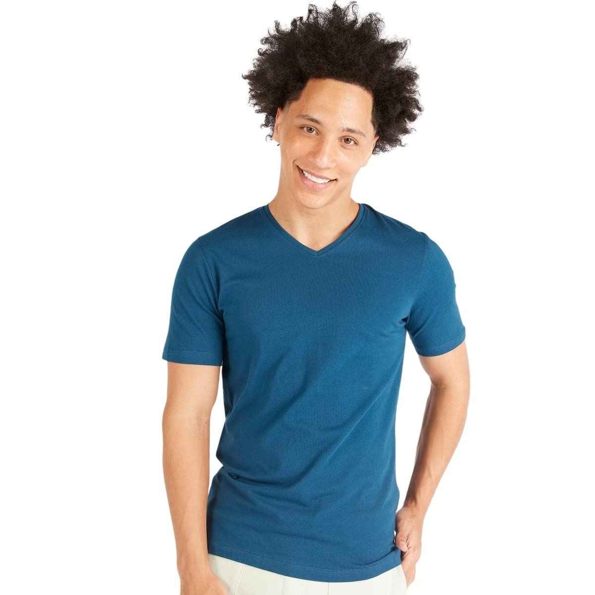 Splash Mens Vneck Solid T-Shirt - Safqqa Egypt