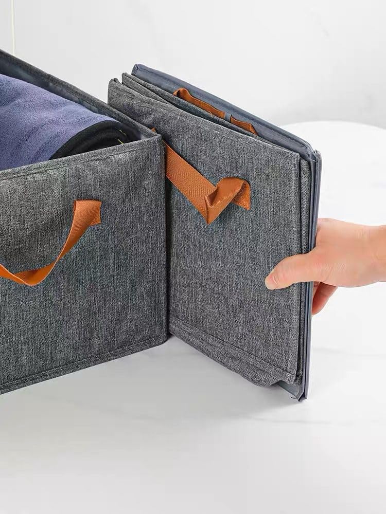 Clothes Storage Box, Positive Artifact Layer Basket, Divided Fabric, Foldable Large Capacity Storage Box - Safqqa Egypt