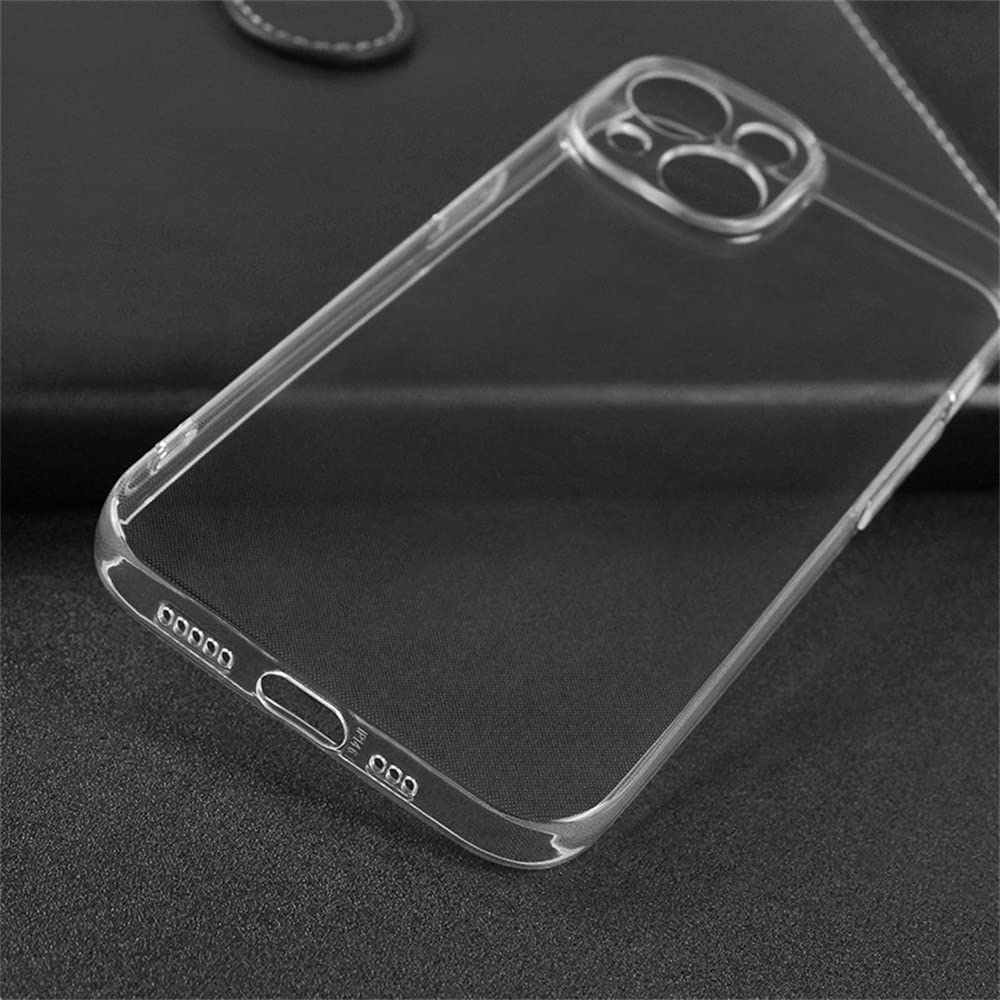 غطاء من  AJEZDONG لهاتف iPhone 14 باللون الشفاف مصمم لتوفير حماية موثوقة مع الحفاظ على مظهر الهاتف الأصلي. مصنوع من مادة شفافة عالية الجودة 