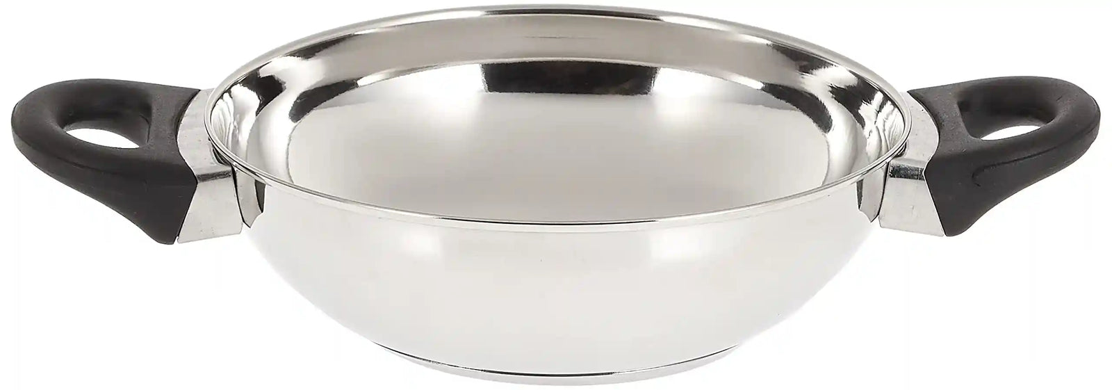 Anjali Fiesta Stainless Steel Kadai with Lid – 1.3 Litres