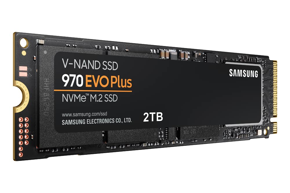 Samsung 970 EVSamsung 970 EVO Plus 2TB NVMe M.2 Internal SSD – V-NAND TechnologyO Plus SSD 2TB - M.2 NVMe Interface Internal Solid State Drive with V-NAND Technology (MZ-V7S2T0B/AM)