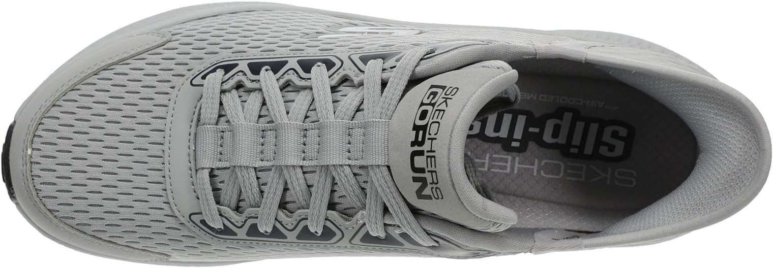 Skechers Men Running Shoes Light Grey Lightweight Performance Sneakers
