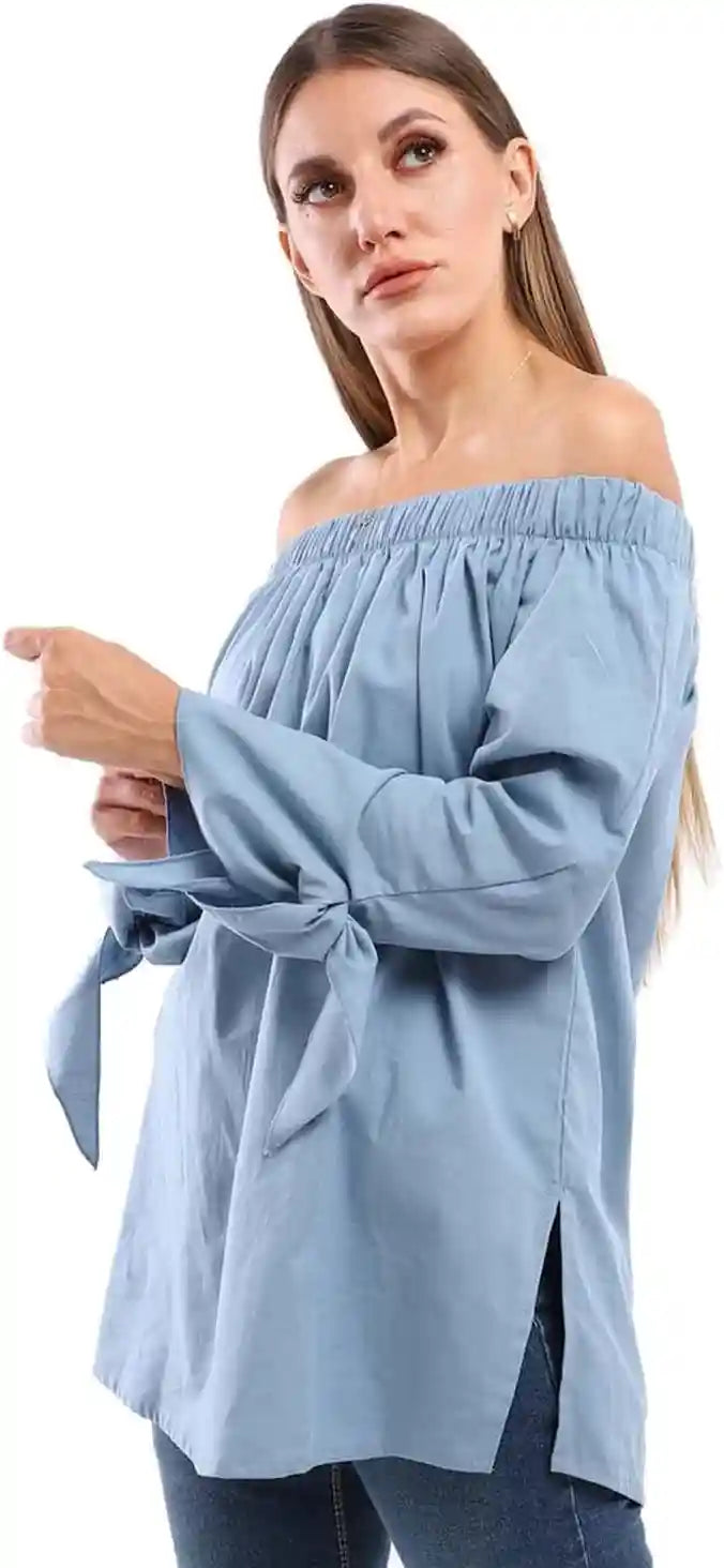 ESLA Long-Sleeved Plain Blouse - Safqqa Egypt