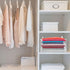 Goldedge T-Shirt Organizer Set for 10 Shirts, Space-Saving Stackable Folding System for Wardrobe & Suitcase Organization (10x1 Set)