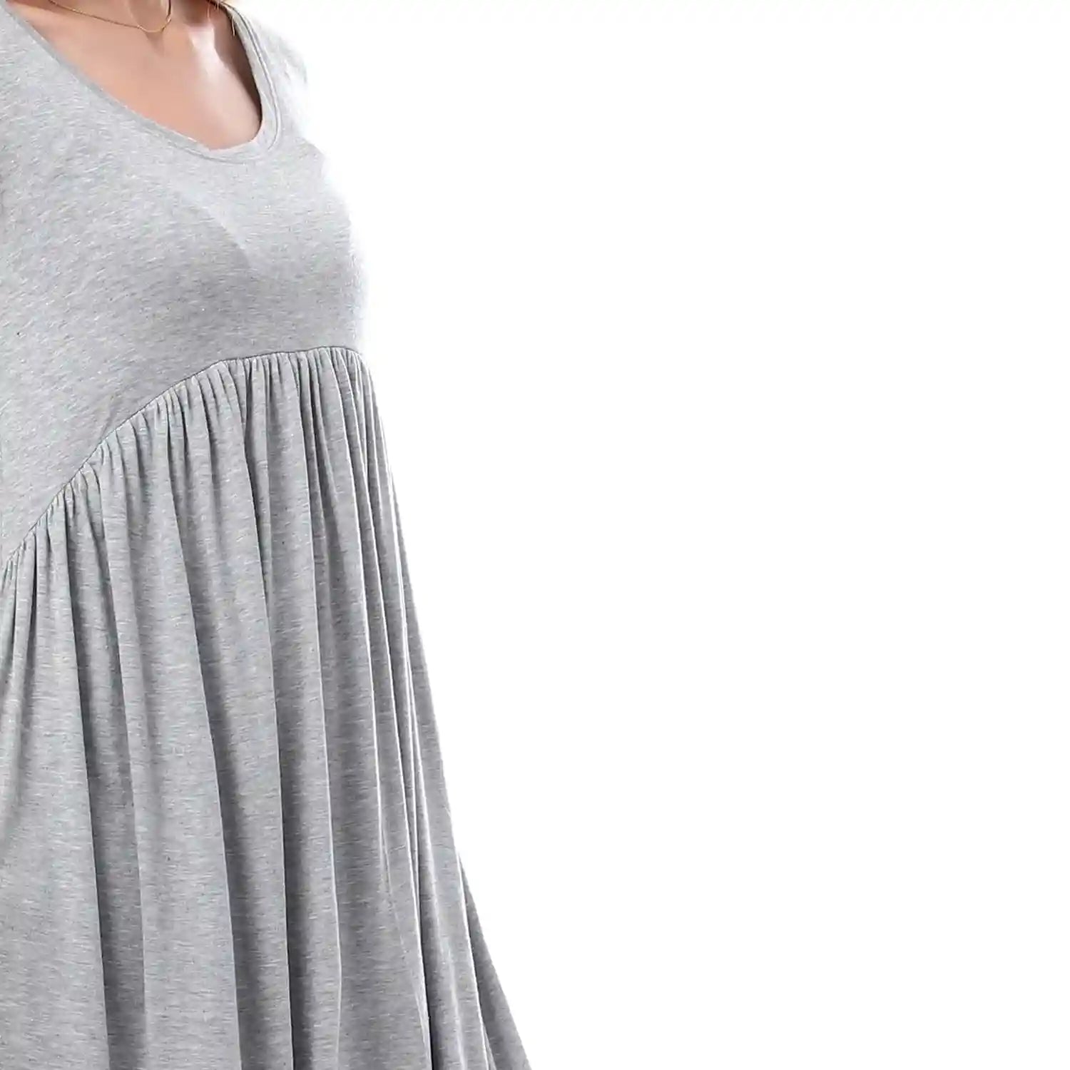 Jamila Women Elbow Sleeves Solid Dress - Safqqa Egypt