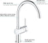 خلاط مطبخ Grohe Minta بذراع واحدة – تصميم ألماني فاخر وتحكم مثالي بالمياه