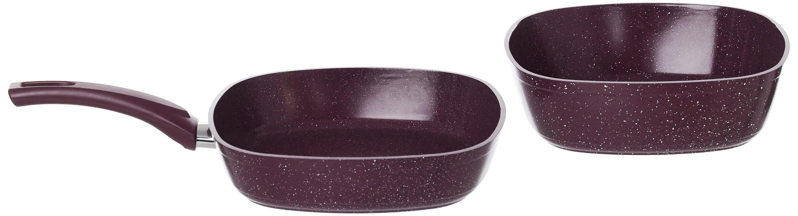 Top Chef 10-Piece Square Granite Cookware Set – Non-Stick & Durable (Pots 18/20/24/28 + Pan 26 + Tray 26 cm)