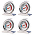 4-Pack Refrigerator & Freezer Thermometer – Large Dial Stainless Steel Thermometers