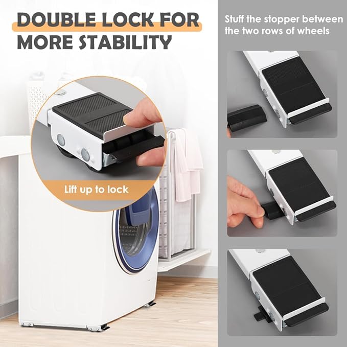 KELIXU Appliance Roller Stand with Wheels White Heavy Duty – Safqqa Egypt