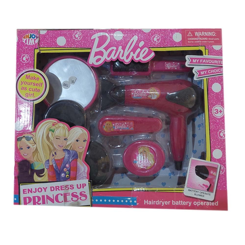 دمية باربي التجميل من Generic مع مجفف شعر — مثالية لأعياد الميلاد أو المناسبات الخاصة لجعل وقت اللعب أكثر تفاعلاً وتشويقًا.