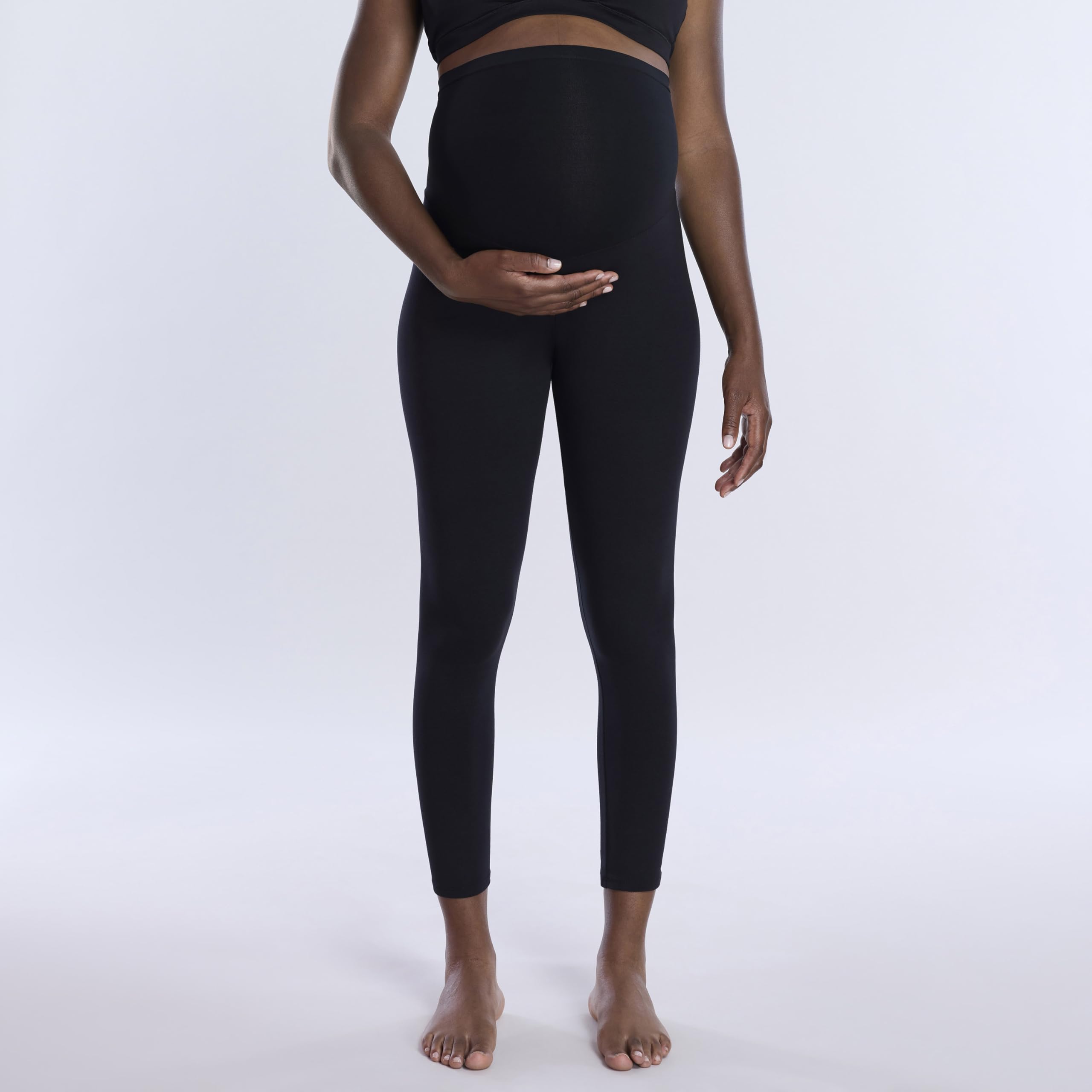 Motherhood MATERNITY womens Essential Stretch Full Length Secret Fit Over the Belly Pregnancy  Leggings