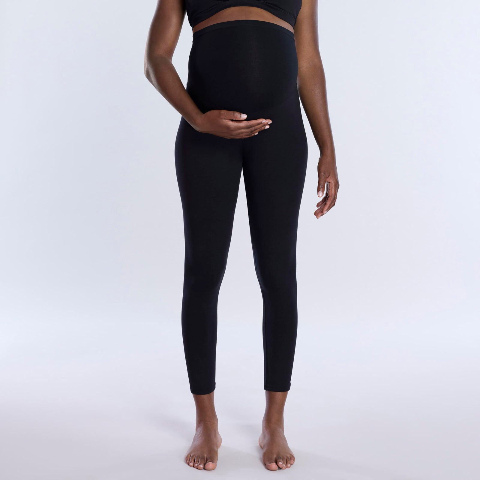 Motherhood MATERNITY womens Essential Stretch Full Length Secret Fit Over the Belly Pregnancy  Leggings