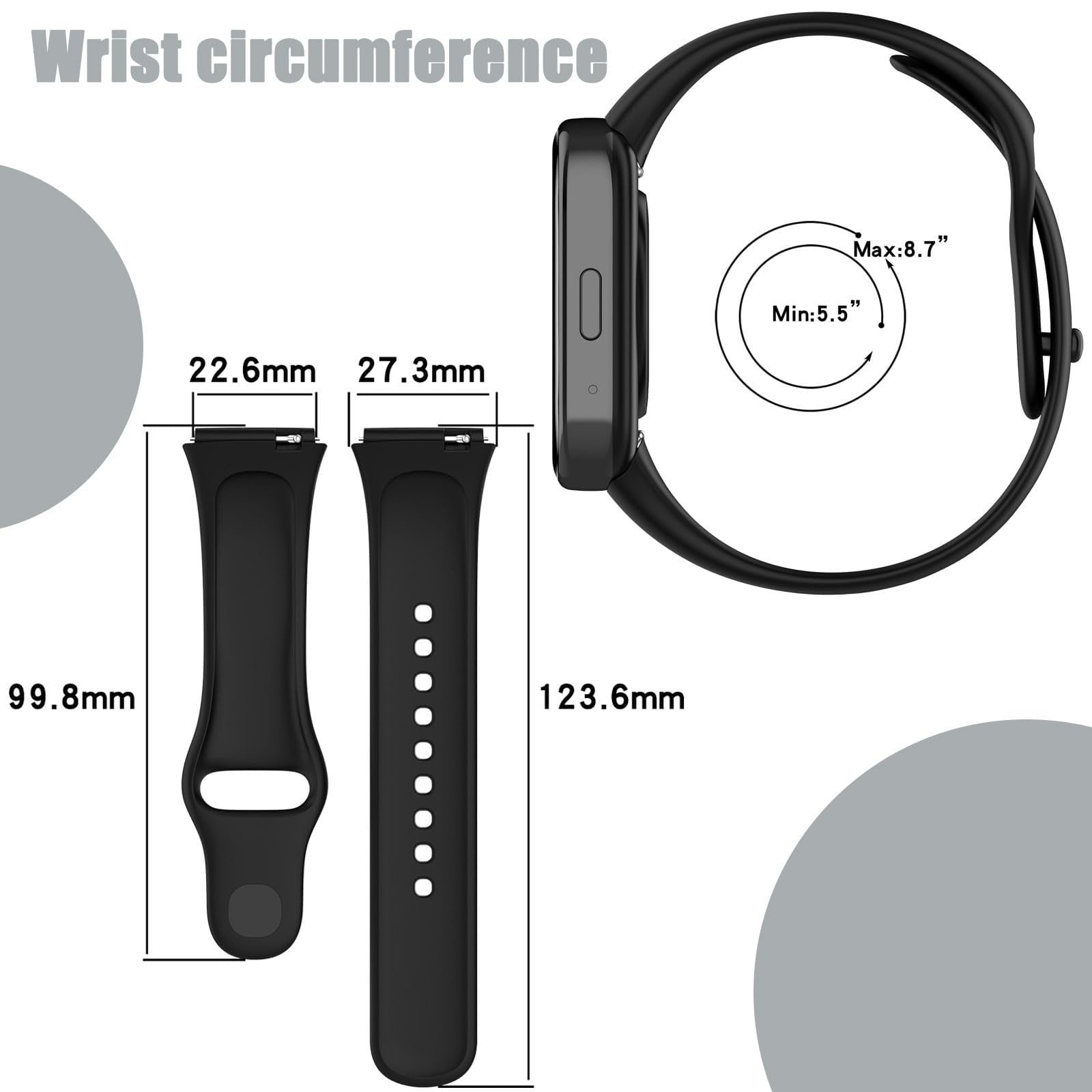 سوار ساعة من Dl3 Mobilak السيليكون سوارًا بديلًا مصممًا ليتوافق مع ساعة Xiaomi Redmi Watch 3. 