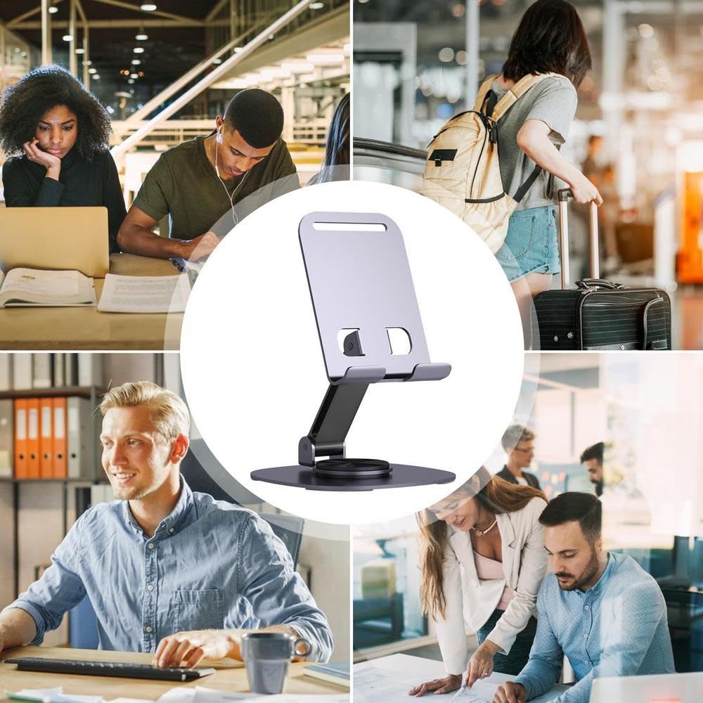 Like Star 360° Adjustable Metal Mobile Phone Stand, Foldable Desktop Holder for All Smartphones – Safqqa Egypt
