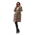 Andora Womens Patterned Comfy 36W24W30304 Wool Coat