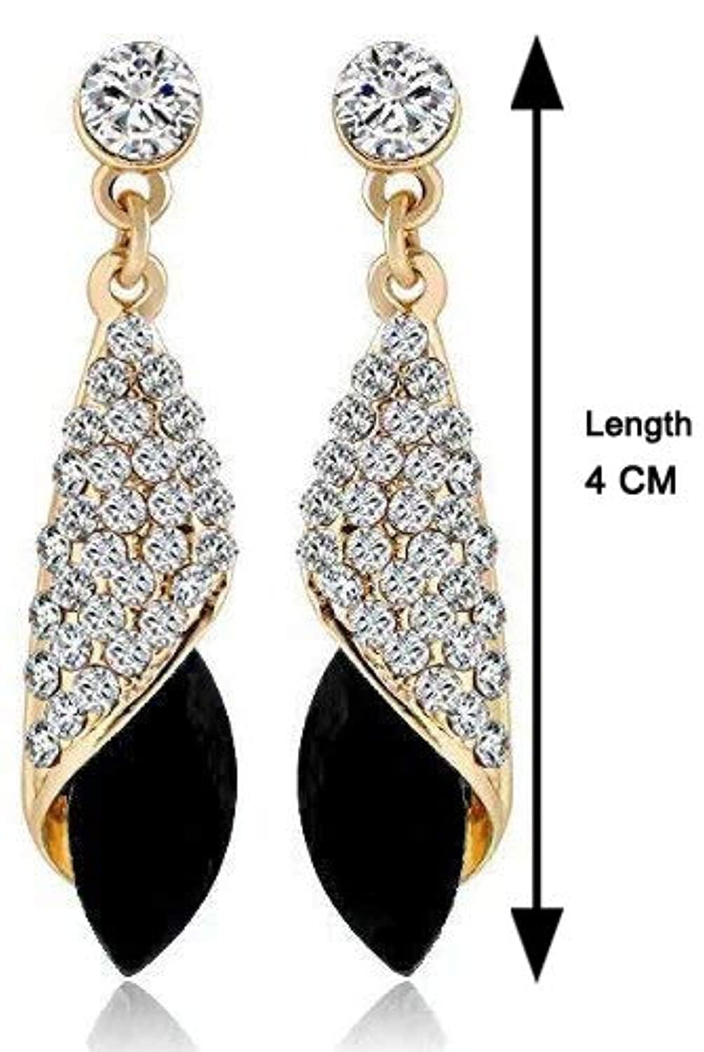 Shining Diva Fashion 18k Gold Plated Crystal Earrings For Women