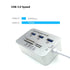 ERCRYSTO USB3.0 Card Reader and 3 Ports USB Hub, High Speed External Memory Card Reader (MS, Micro SD,SD/MMC,M2,TF Card)
