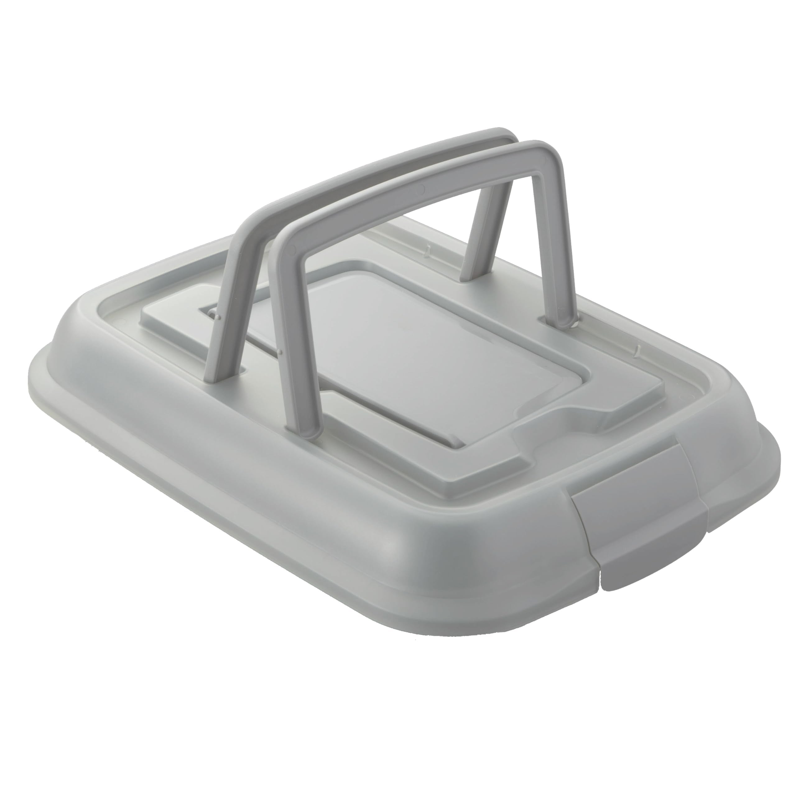 صينية كيك مستطيلة بيرغهوف بطبقة غير لاصقة مع غطاء ومقطع ومقبض قابل للطي مقاس 15 × 11.5 × 3.25 بوصة