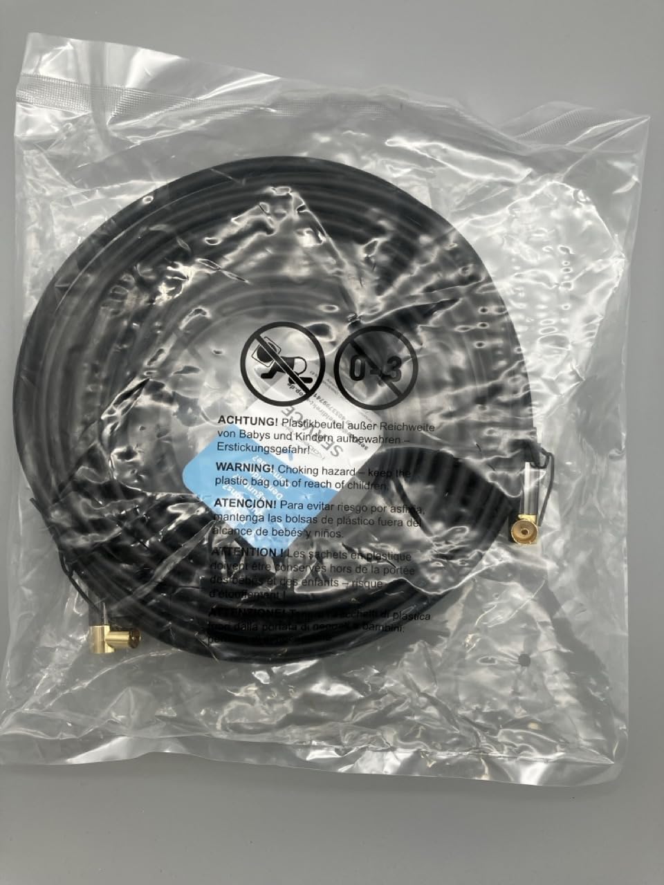 KabelDirekt 395 20m Coaxial Aerial/Antenna Cable with angle 90 ° (Male to Female, 75 Ohm, for TV, HDTV, radio, DVB-T2, DVB-C, DVB-S) PRO Series black