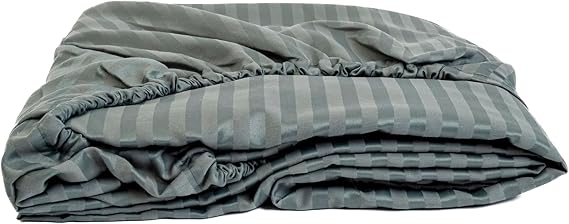 طقم ملاية سرير مخططة من Home Of Linen  مكون من ملاءة واحدة مشدودة، – Safqqa Egypt