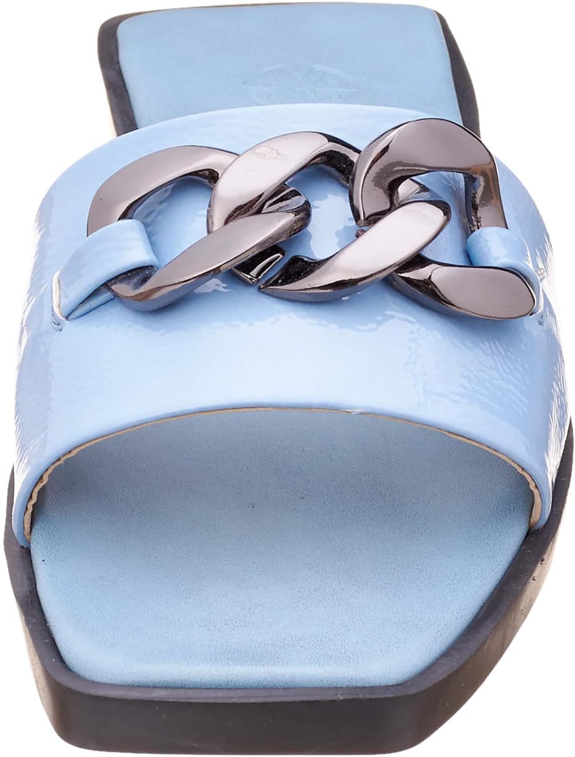 Club Aldo Square-Toe Chain-Detail Slide Slippers for Women